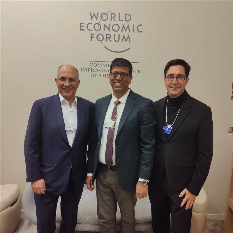 Marwan Shakarchi, Pranshu Singhal and François Bonnici at WEF 2025